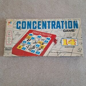 Vintage 1970 Milton Bradley Concentration Game 14th Edition Board  Rolomatic